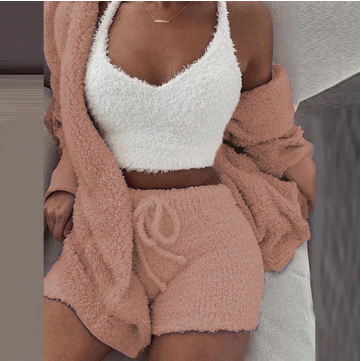 Cosy gebreid dames huispak, ideaal voor warmte en herfstmode, super comfortabel.