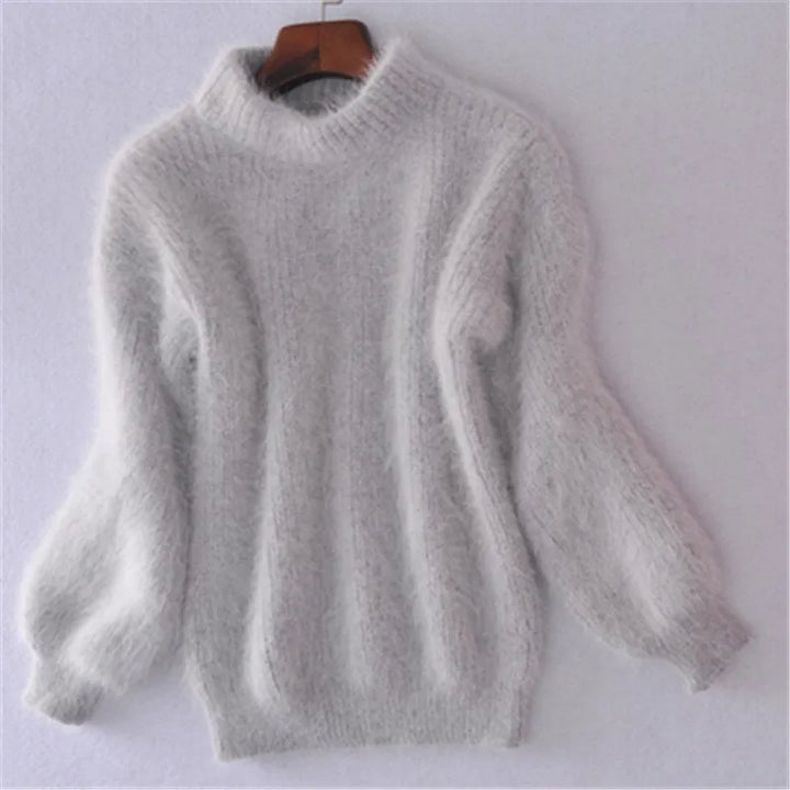 Stijlvolle casual damestrui Livia, effen gebreid met ronde hals; comfortabel en veelzijdig.