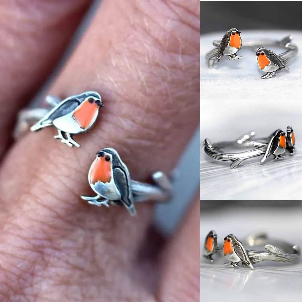 Gedetailleerde geluksvogel ketting met roodborstje hanger, symbool van hoop en geluk, perfect voor dames.