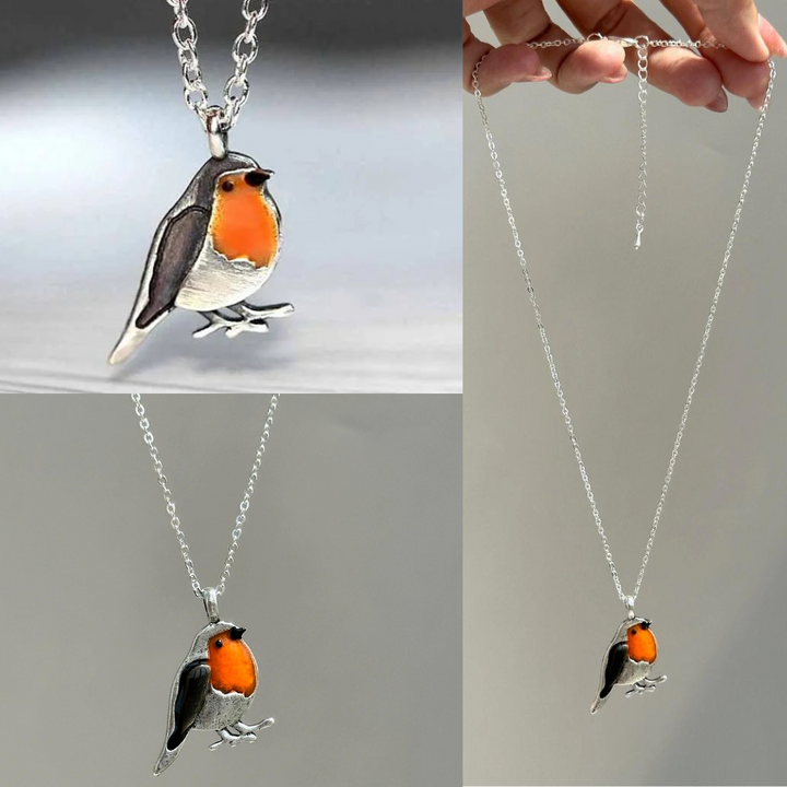 Elegante geluksvogel oorbellen met roodborstje design, dames sieraad als symbool voor hoop en een nieuw begin.