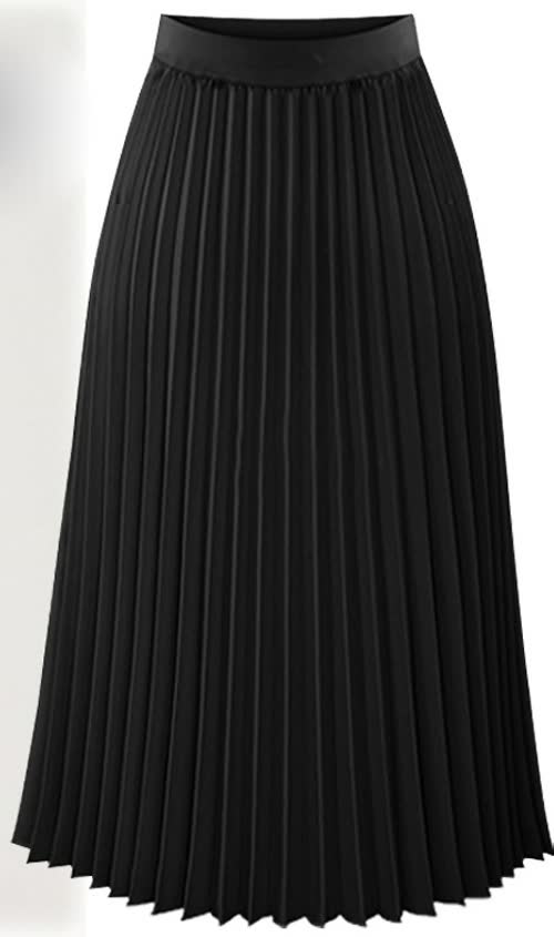 Dames geplooide rok met hoge taille. Elegante A-lijn zomerrok voor een trendy en comfortabele look.