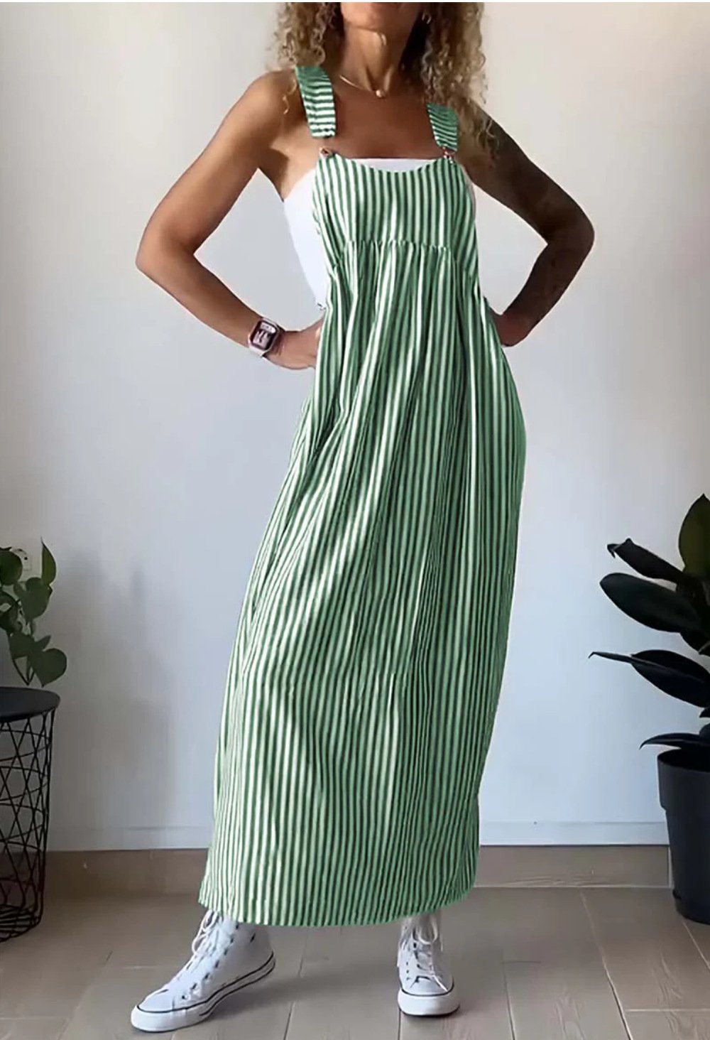 Liana dames gestreepte jumpsuit, comfortabel eendelig pak voor een moeiteloze casual lente/zomer stijl.