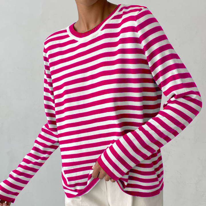 Zachte Hoymans dames sweatshirt met strepen, ideaal voor comfort en dagelijks gebruik.