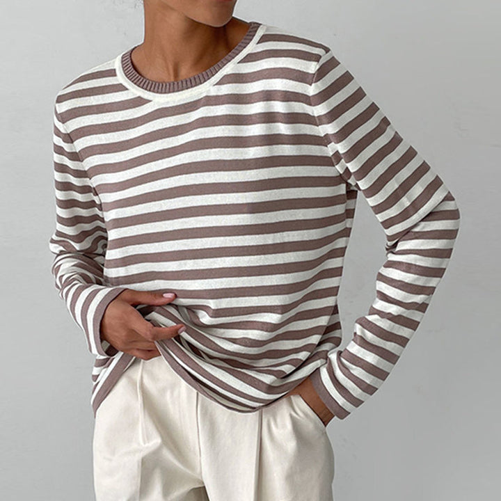 Hoymans dames sweatshirt, gestreept en comfortabel, een stijlvolle casual modekeuze voor elke dag.