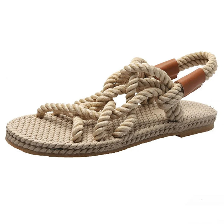 Serina gevlochten gladiatorsandalen voor dames. Deze comfortabele en stijlvolle zomerschoenen zijn verstelbaar.