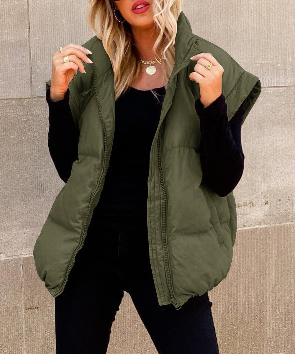Comfortabel dames puffer vest in gewatteerd design, een must-have voor herfst/winter.