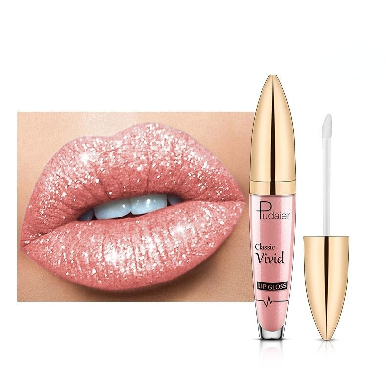 Nude tint glitter lipgloss, hydraterend en langhoudend, perfect voor dagelijkse schoonheid.