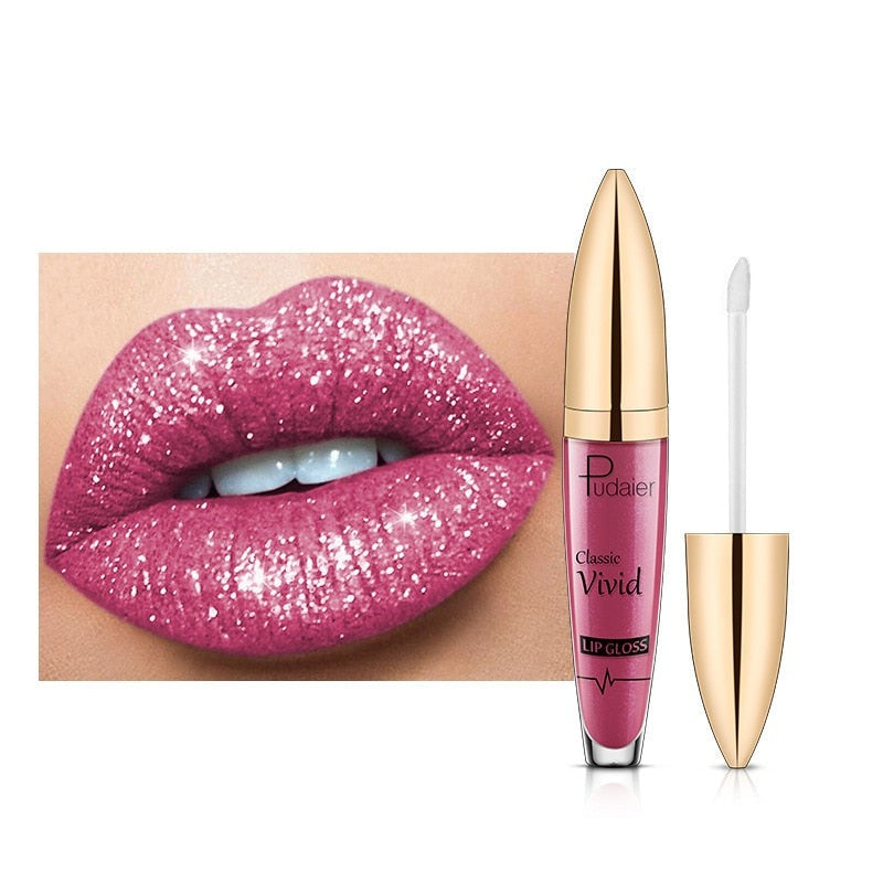 Rode glitter lipgloss voor een gedurfde en waterbestendige look, essentiële dames lipmake-up.