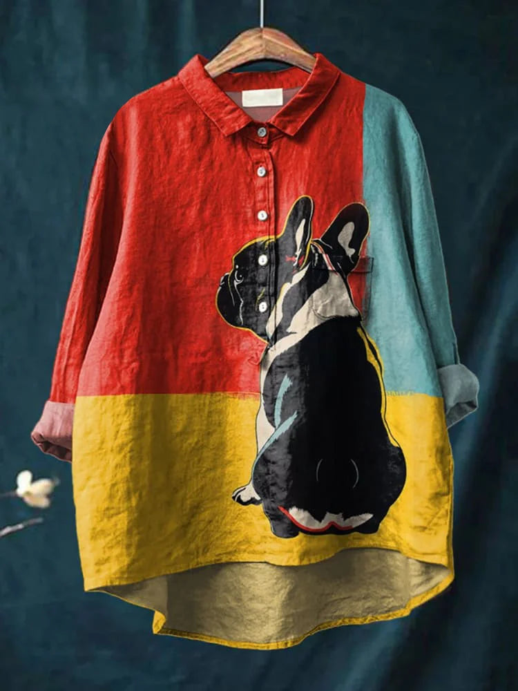 Casual dames blouse met bloemenprint, lange mouwen en button-up sluiting.