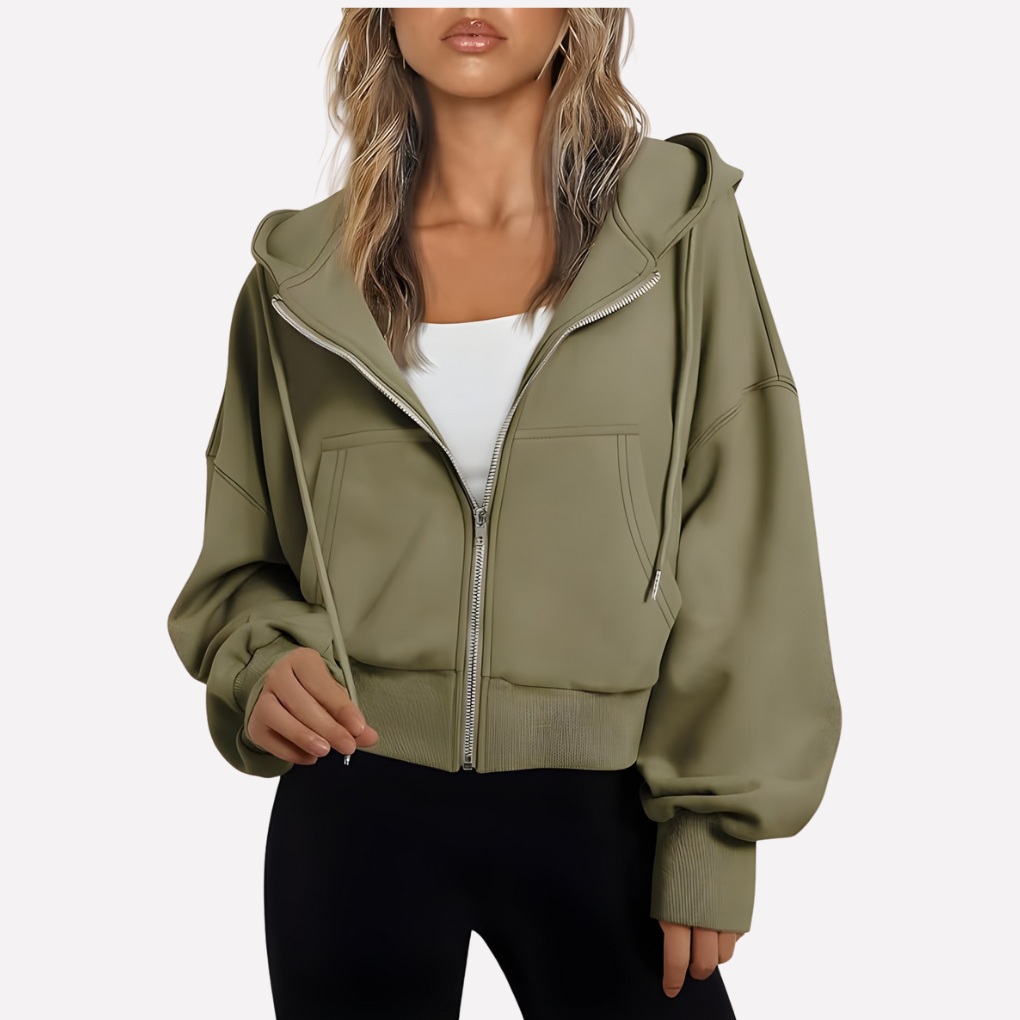 Winter kleding dames sweatshirt, comfortabel en stijlvol, met opvallende grafische print.