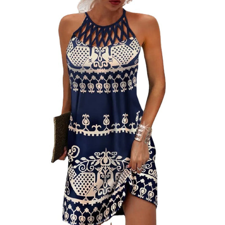 Elegante halter mini jurk voor dames, ideaal als feestjurk of casual zomer outfit.