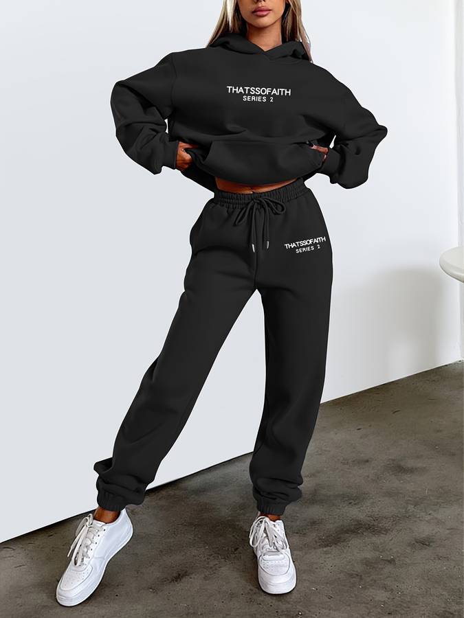 Dames Harper sweatpak set in effen kleur. Comfortabele trui & joggingbroek voor casual loungewear.