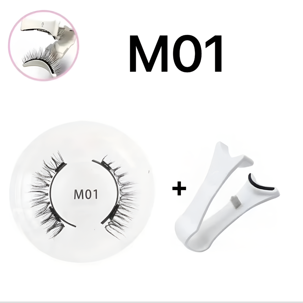 Dames herbruikbare magnetische wimperset met pincet voor moeiteloze oogmake-up. Lijmvrije wimperverlenging.