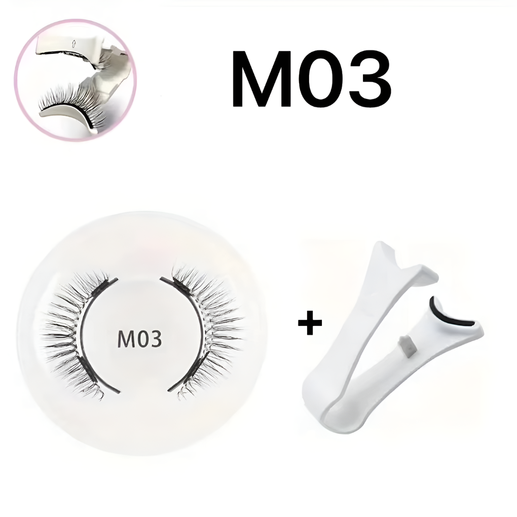 Dames magnetische wimperset: pincet helpt bij snelle, lijmvrije applicatie voor mooie oogmake-up.