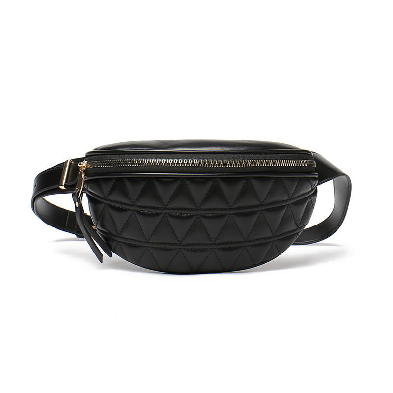 Stijlvol dames heuptasje van PU leer met ruitjesprint. Ideaal als handige crossbodytas voor modebewuste vrouwen.