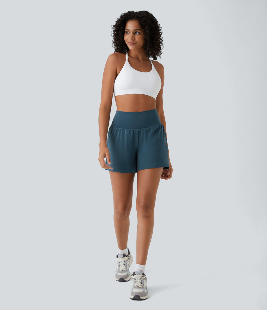 Dames high-waist fitnessshorts Mirabella, optimale ondersteuning & comfort voor workouts.