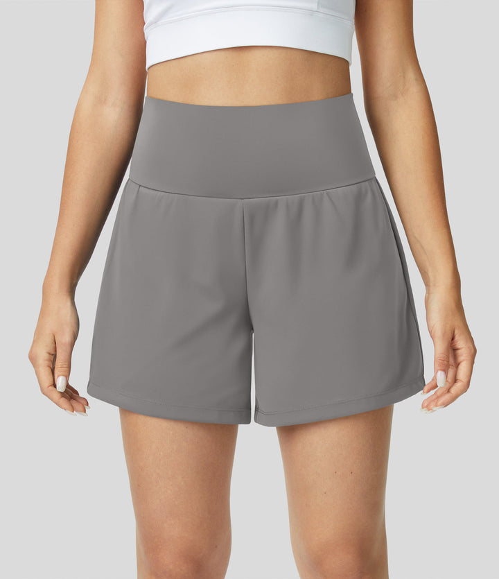 Ademende Mirabella high-waist dames trainingsshorts, ideaal voor workouts & actieve kleding.