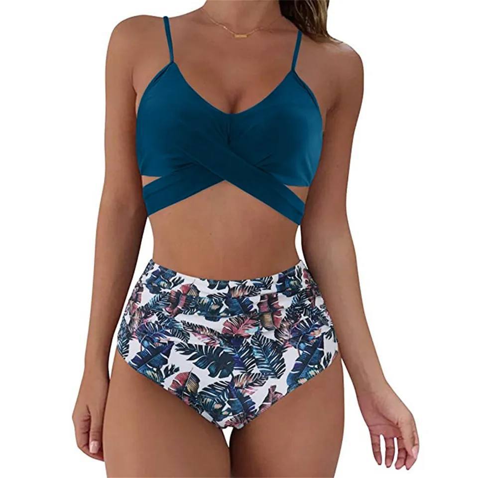 Highwaist damesbikini, comfortabel en stijlvol, met een prachtige bloemenprint voor de zomer.