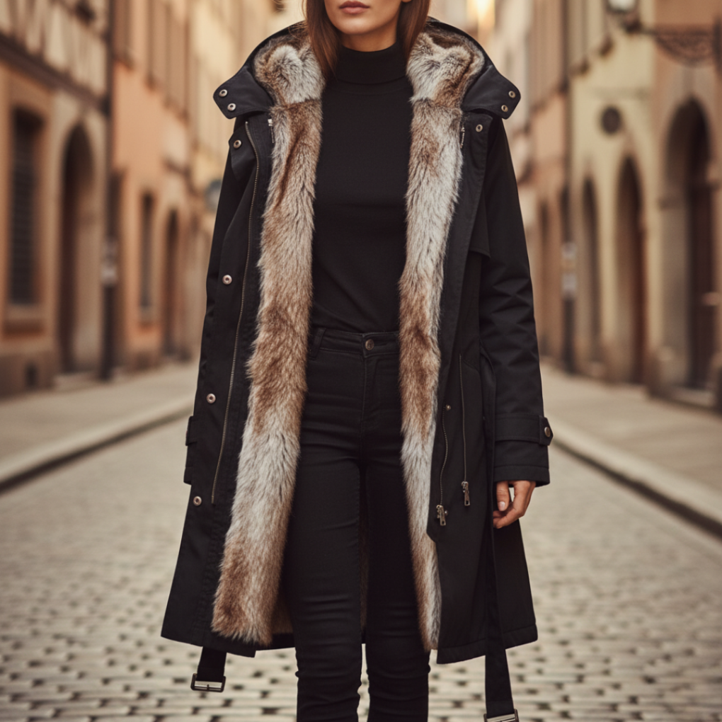 Dames hooded winter parka, een warme en comfortabele winterjas voor dagelijks gebruik, perfect voor vrouwenmode.