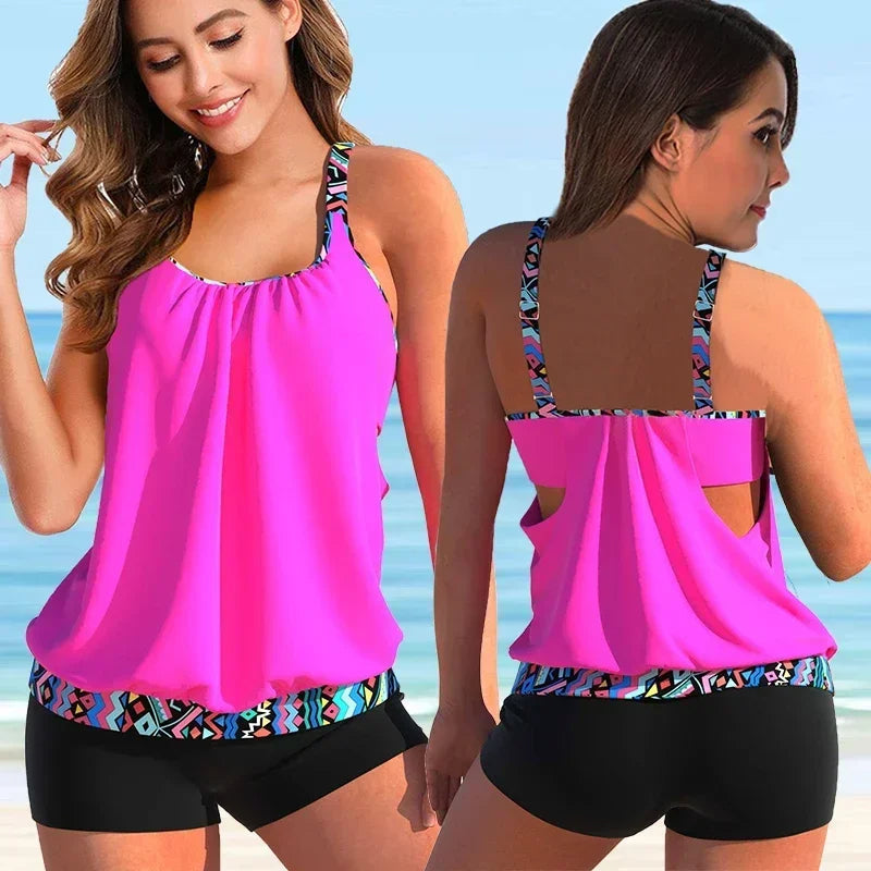 Hoymans dames tankini set, zwemkleding die comfort en stijl combineert. Perfect voor warme zomerdagen.