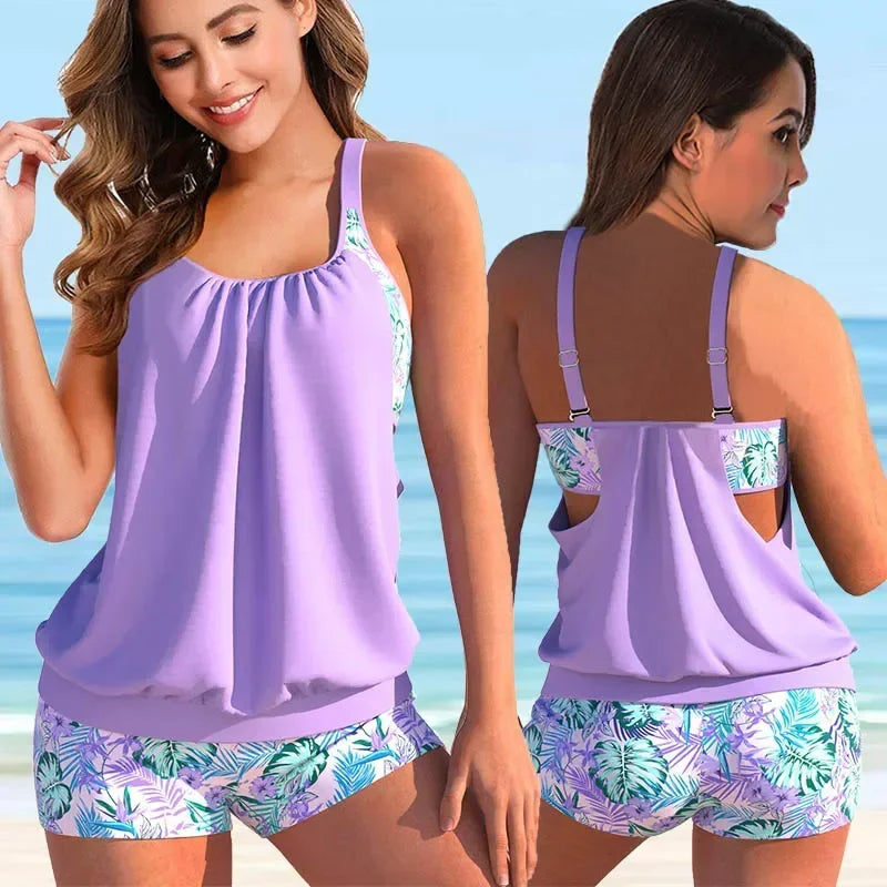 Stijlvolle dames tankini van Hoymans, comfortabele badkleding voor zomerse dagen. Perfecte pasvorm, ook in grote maten.
