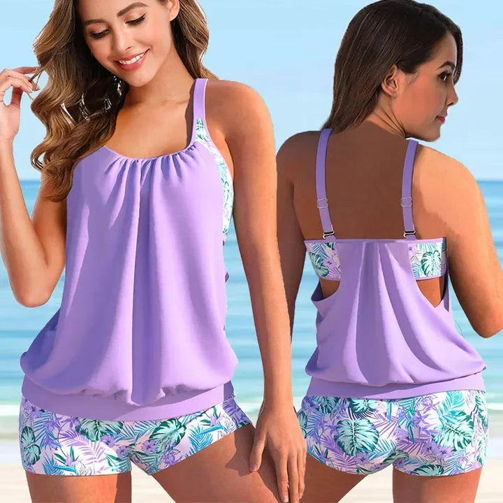 Stijlvolle dames tankini van Hoymans, comfortabele badkleding voor zomerse dagen. Perfecte pasvorm, ook in grote maten.