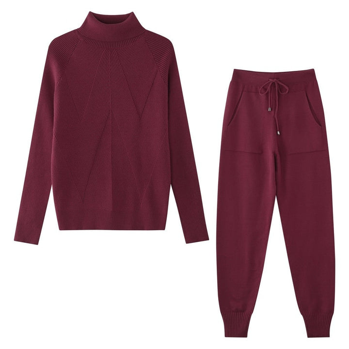 Beige joggingpak voor dames: een modieuze en comfortabele loungewear set voor thuisgebruik.