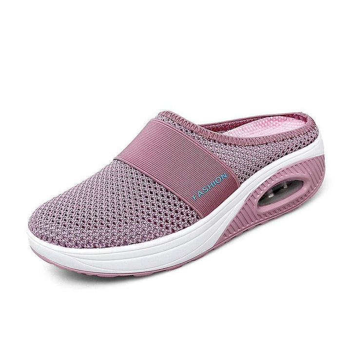 Orthopedische dames comfortschoenen met luchtkussenzool, ondersteunend en flexibel voor wandelen.