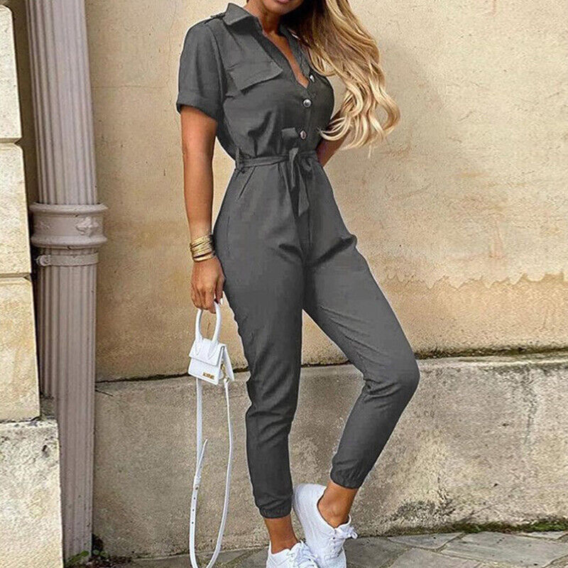 Comfortabele casual dames jumpsuit met riem, ideaal voor dagelijks gebruik.