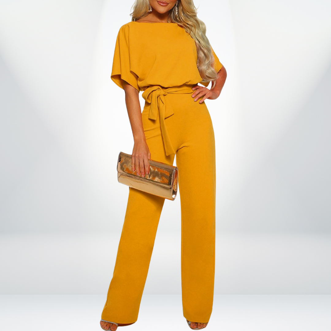Trendy dames jumpsuit met hoge taille, ShanesSuit model, voor een moderne en stijlvolle look.