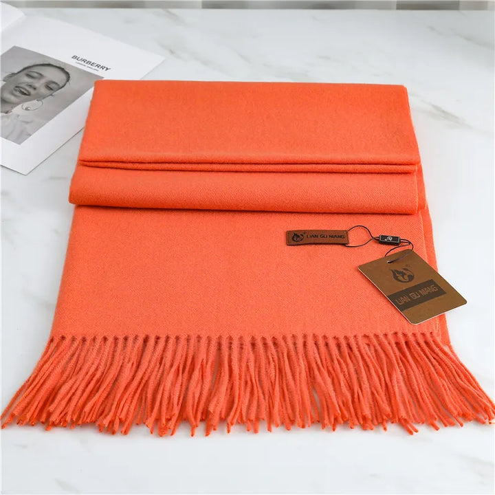 Elegante effen kasjmier sjaal, zacht en stijlvol voor dames, een tijdloze accessoire.