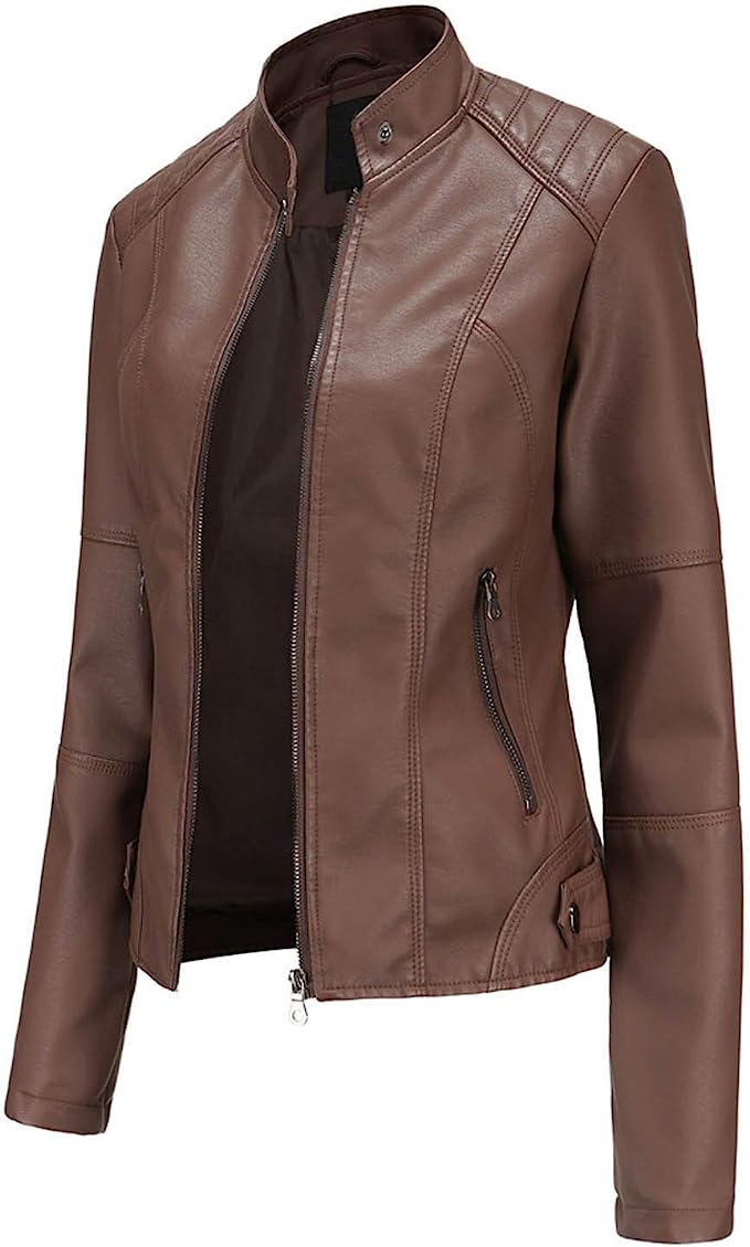 Casual-chic KatiesJacket leren dames winterjas, perfecte dameskleding voor dagelijks comfort en warme stijl.
