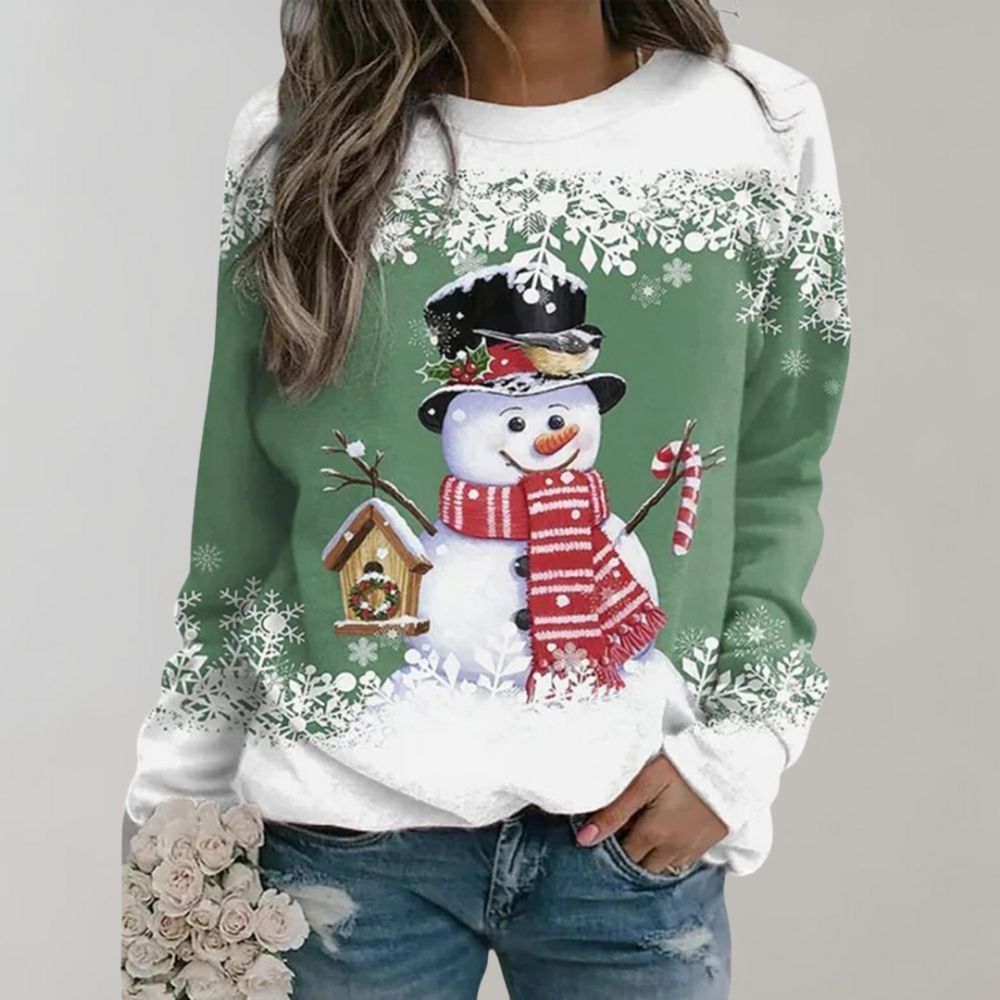 Dames kersttrui, warm en comfortabel voor de feestdagen.