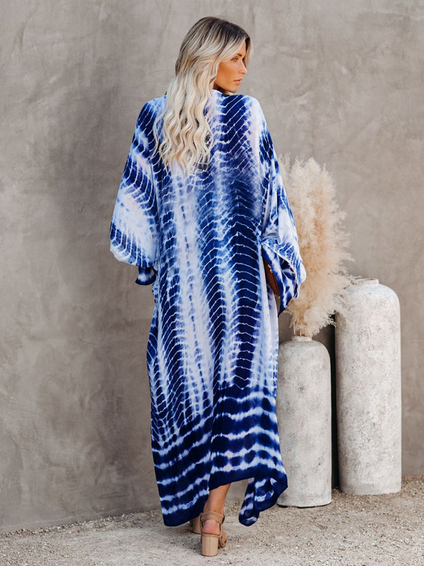 Trendy dames kimono Leona met strikriem, geeft elke outfit een modieuze lagenlook.