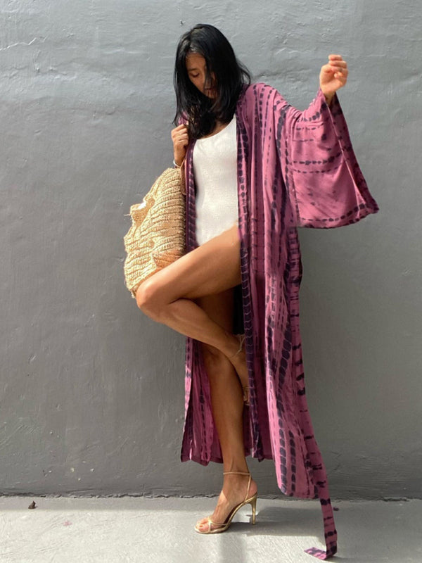 Hoogwaardige Leona dames kimono met strikriem, ideaal voor een stijlvolle en comfortabele outfit.