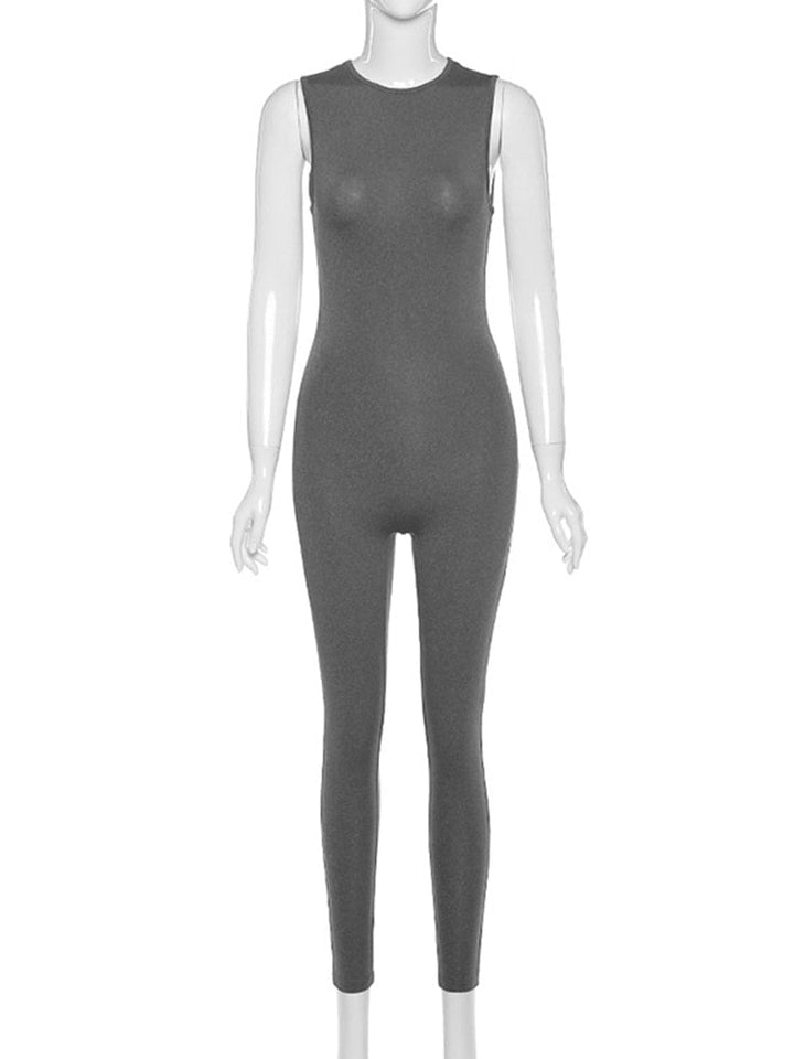 Dames activewear jumpsuit met lange mouwen. Veelzijdig en trendy, geschikt voor fitness, yoga en ontspanning.