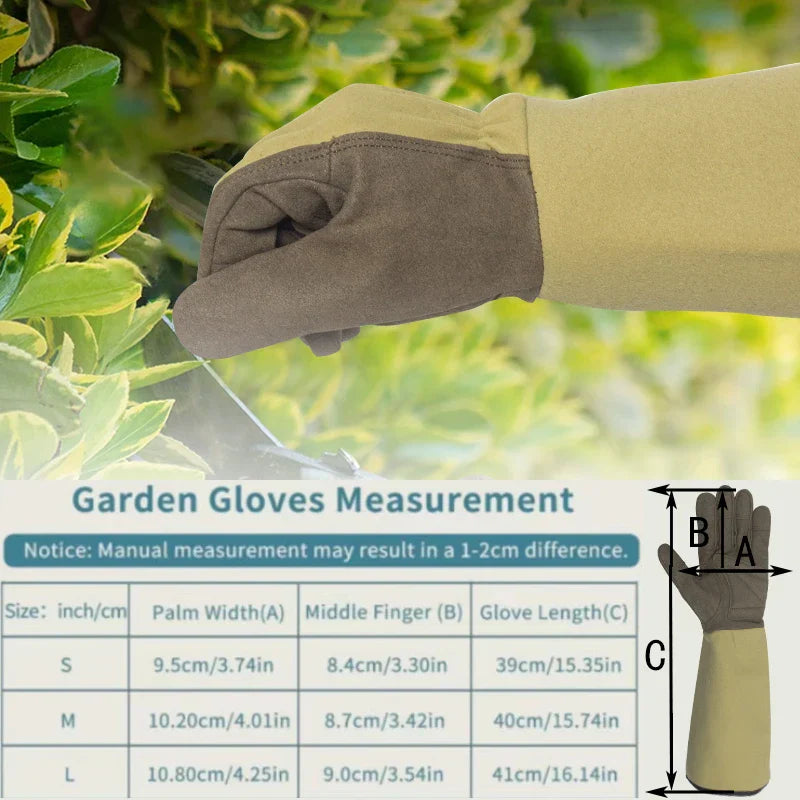 Robuuste, ademende tuinhandschoenen voor dames, perfect voor het snoeien van rozen.