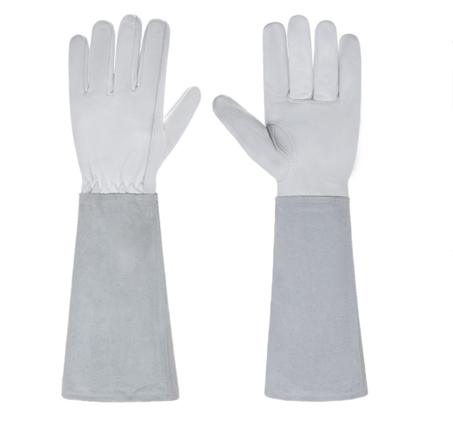 Essentiële rozenhandschoenen voor dames, lang en ademend, voor ongestoord tuinplezier.