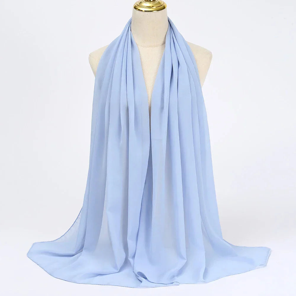 Dames Leilani chiffon hijab sjaal, elegant en veelzijdig mode accessoire voor elke gelegenheid.