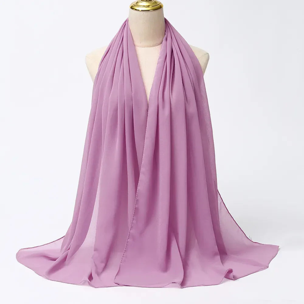 Veelzijdige Leilani dames sjaal van chiffon, te dragen als hijab of stijlvol mode accessoire.