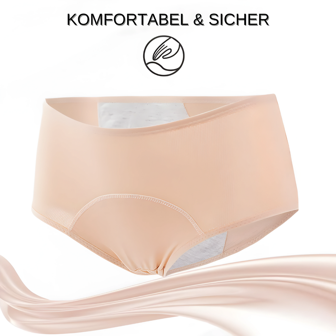 Detail van de beschermende, lekvrije laag in de Aurora dames comfortslip, voor extra zekerheid.