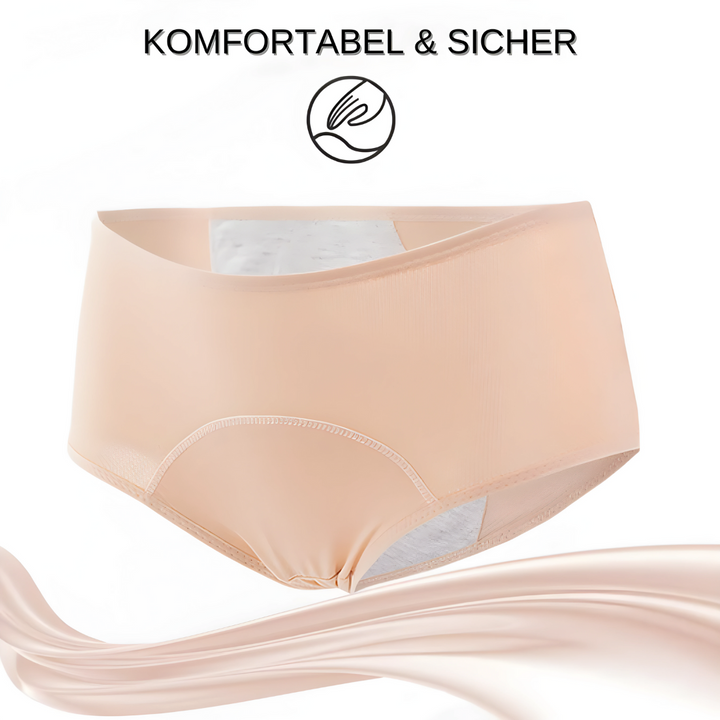 Detail van de beschermende, lekvrije laag in de Aurora dames comfortslip, voor extra zekerheid.