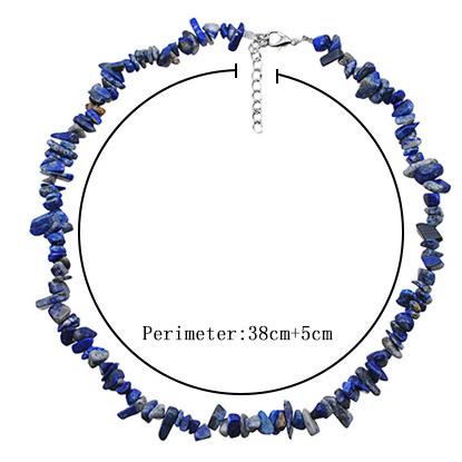 Luxe damesketting: Lina kristallen halsketting met gepolijste natuursteen edelsteen.