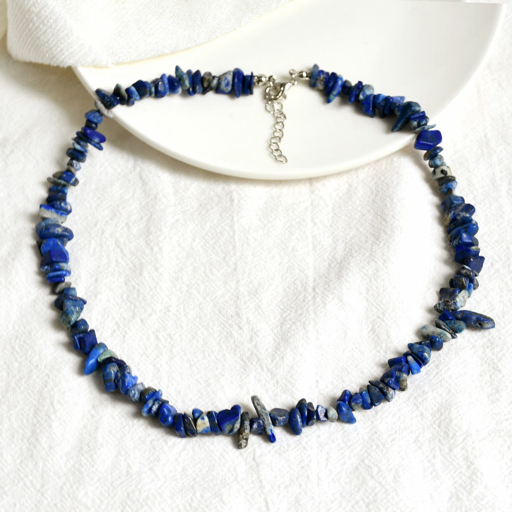 Dames Lina halsketting; schitterende natuursteen edelsteen, een elegant cadeau.