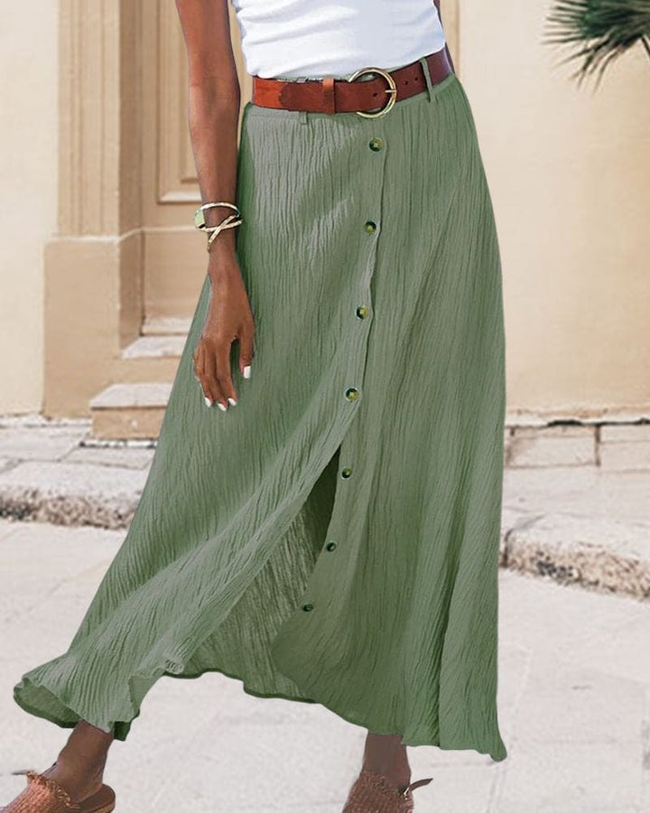 Zomerse dames midi rok van luchtig katoen. Ideaal voor warm weer, elegant en comfortabel.