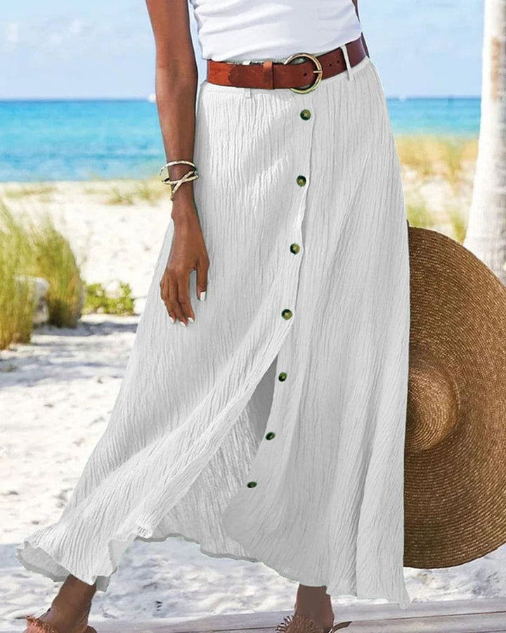Dames zomer midi rok van zacht katoen. Draag deze comfortabele en luchtige rok op warme dagen.