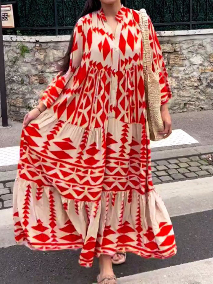 Elegante dames maxi jurk, stijlvol en comfortabel. Geschikt als zomerjurk, strandkleding of casual vrouwenkleding.