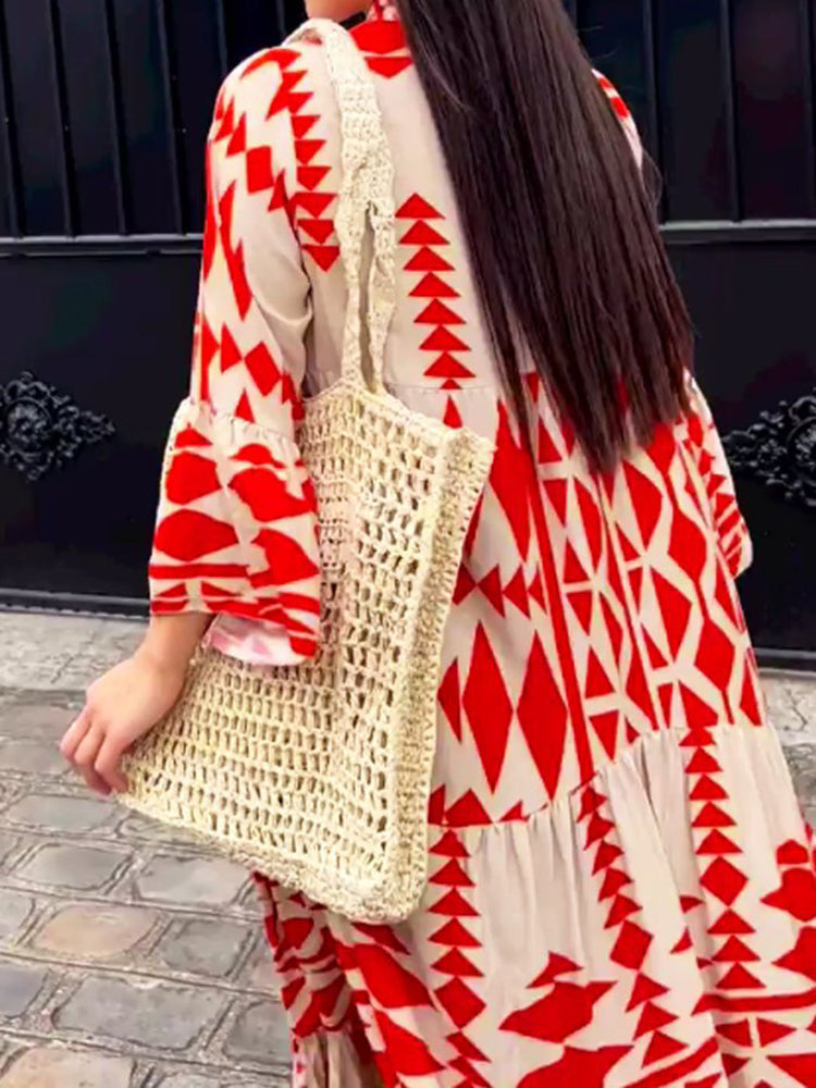 Casual comfortabele dames maxi jurk, luchtig en stijlvol. Perfecte zomerjurk voor ontspannen dagen.