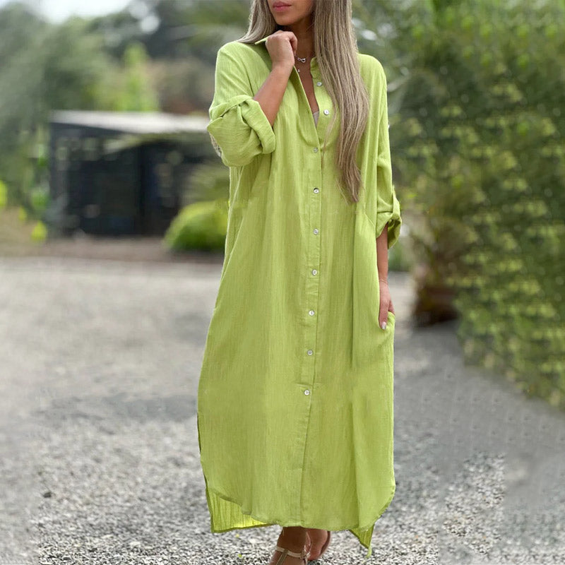 Damesjurk Marlene, een frisse luchtige polojurk, ideaal voor een relaxte zomerdag.