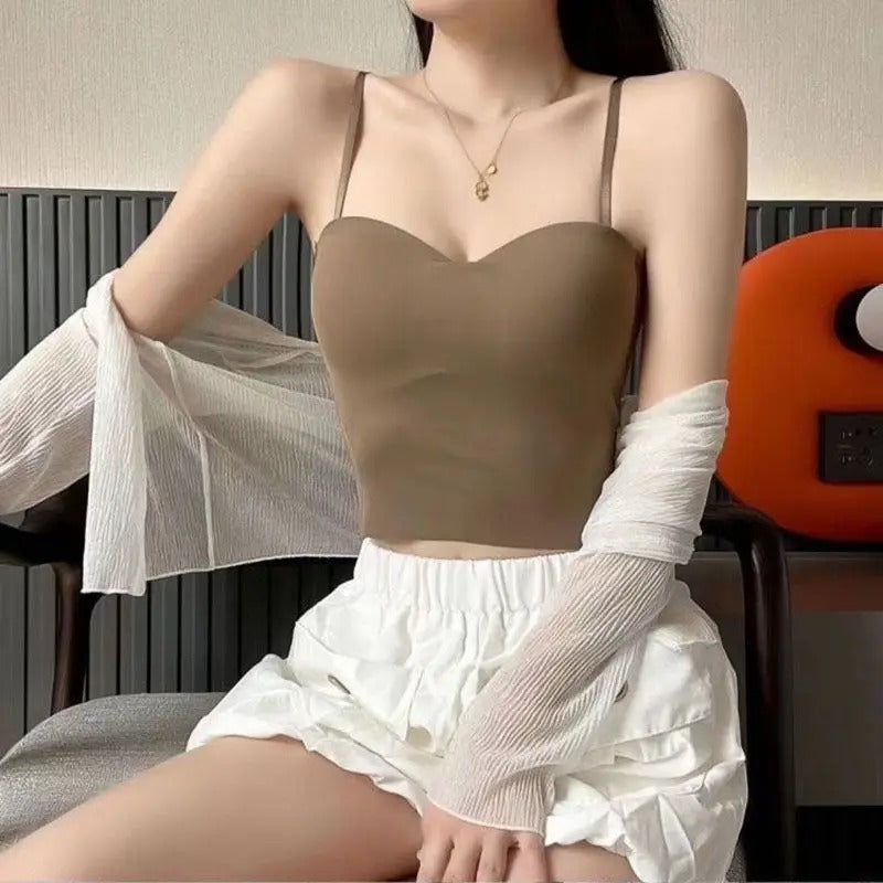 Spaghettibandjes en ademende stof van de dames tanktop set (4-pack), comfortabel en stijlvol.